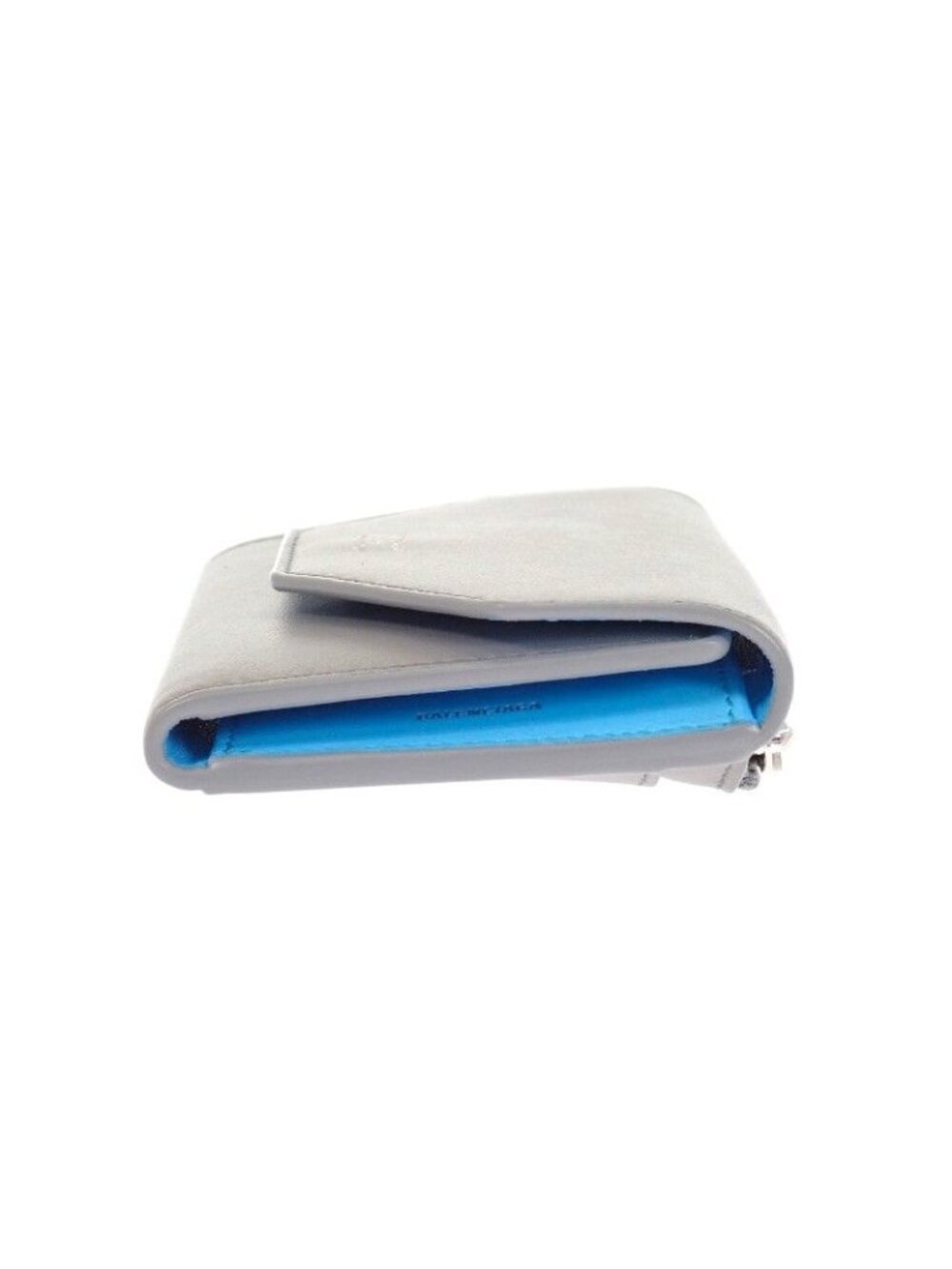 Balenciaga Envelope Mini Wallet Trifold Calf Gray Blue Silver - Picture 5 of 15